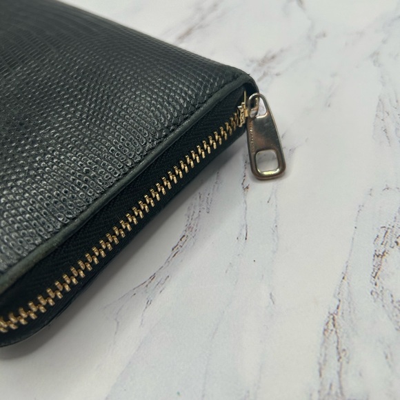 DOLCE & GABBANA Multicolor Crystal Logo Long Zippy Black Leather Wallet + COA - Picture 12 of 15